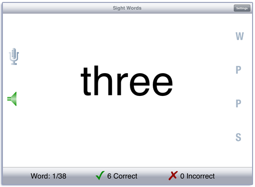 Learning Sight Words Screenshot